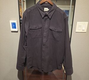 Flint And Tinder Men's XXL Flannel Dark Gray Button-Up Shirt